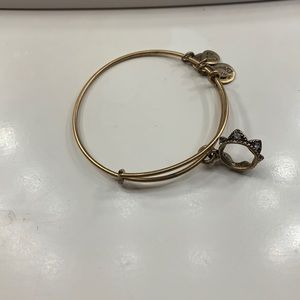 Alex and Ani gold plated bracelet with charm!